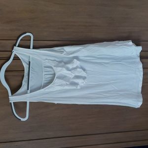 Garnet Hill, sleeveless top with ruffles, size M
